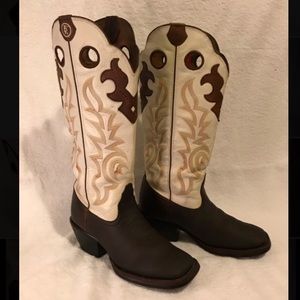 Tony lamas white top women size 9 cowboy boots